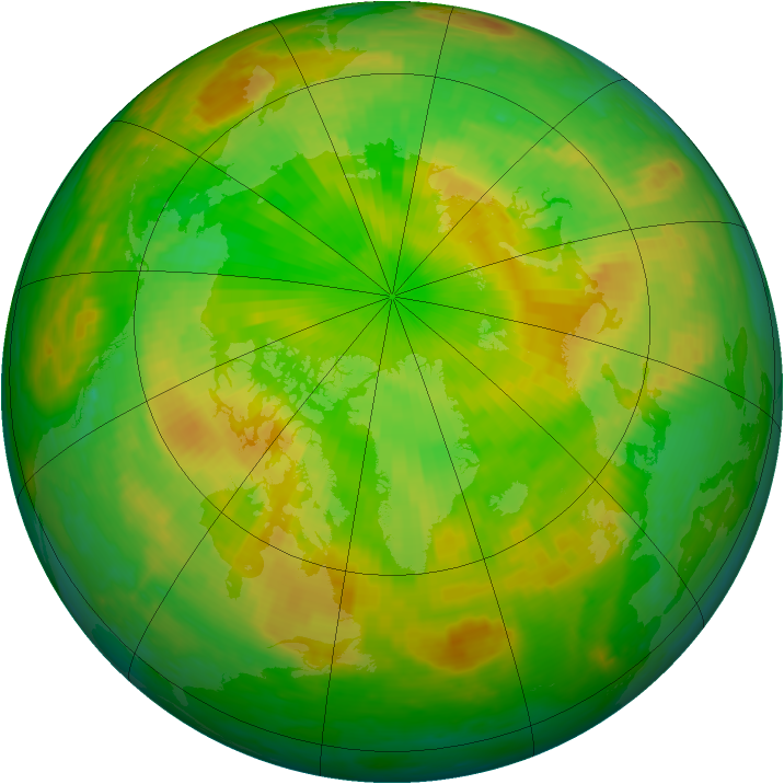 Arctic ozone map for 12 June 2003